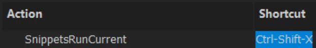SnippetsRunCurrent